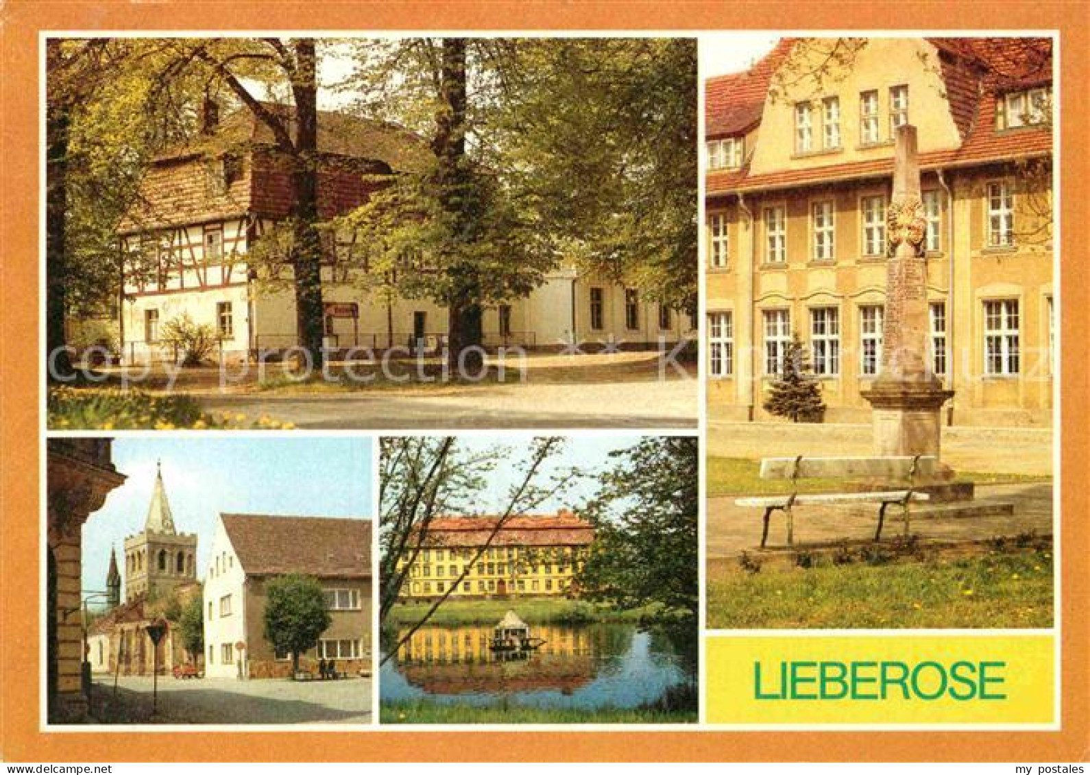 Lieberose HO Gaststaette Lindenhof Marktplatz Schloss
