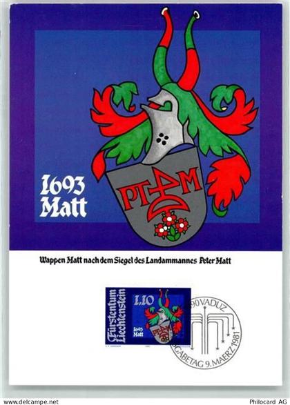 Wappem Matt nach dem Siegel des Landammannes Peter Matt Rot Grün Ausgabe... - 39342775