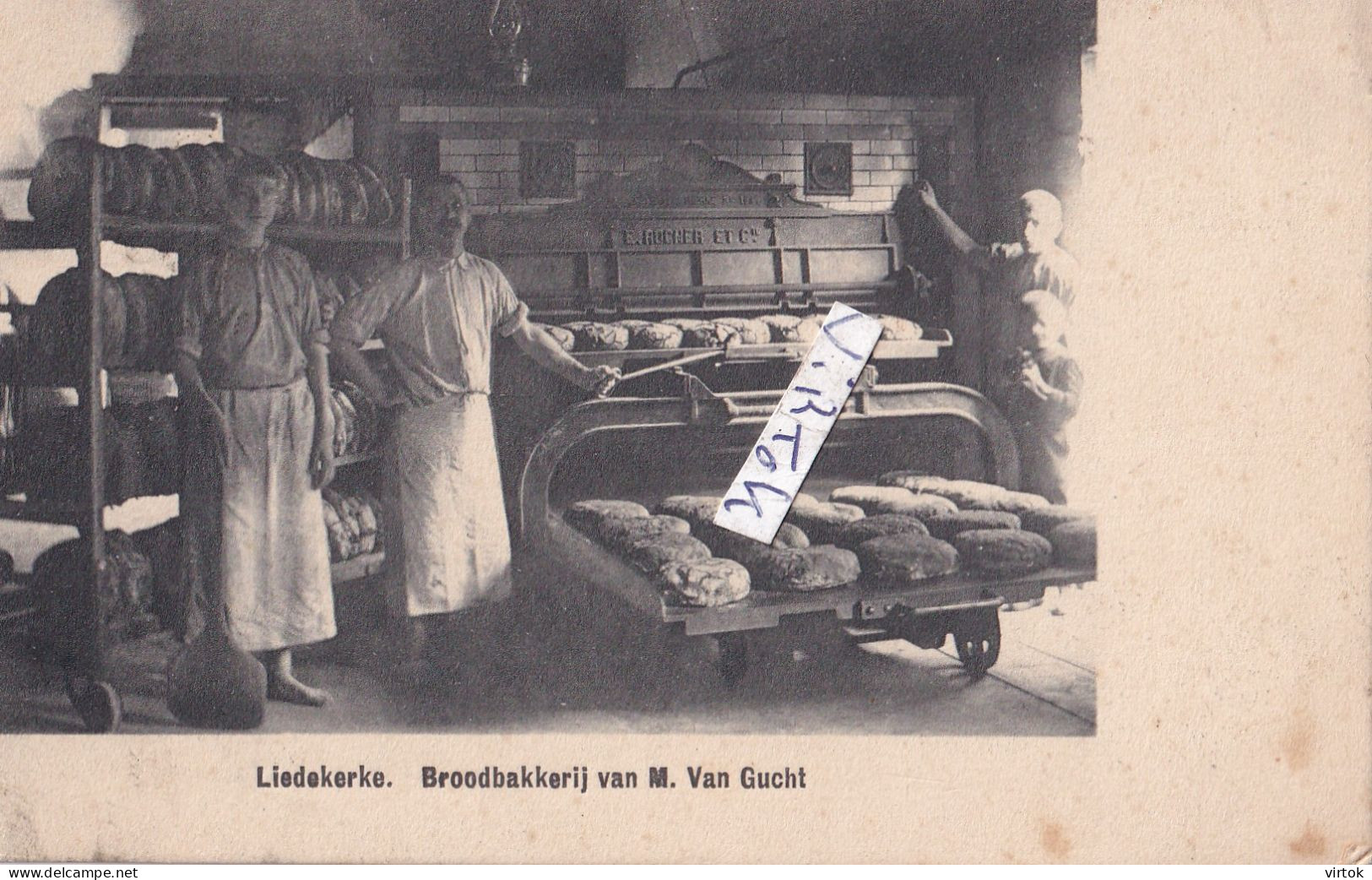 Liedekerke :  broodbakkerij van M. Van Gucht  (  1910 met zegel )