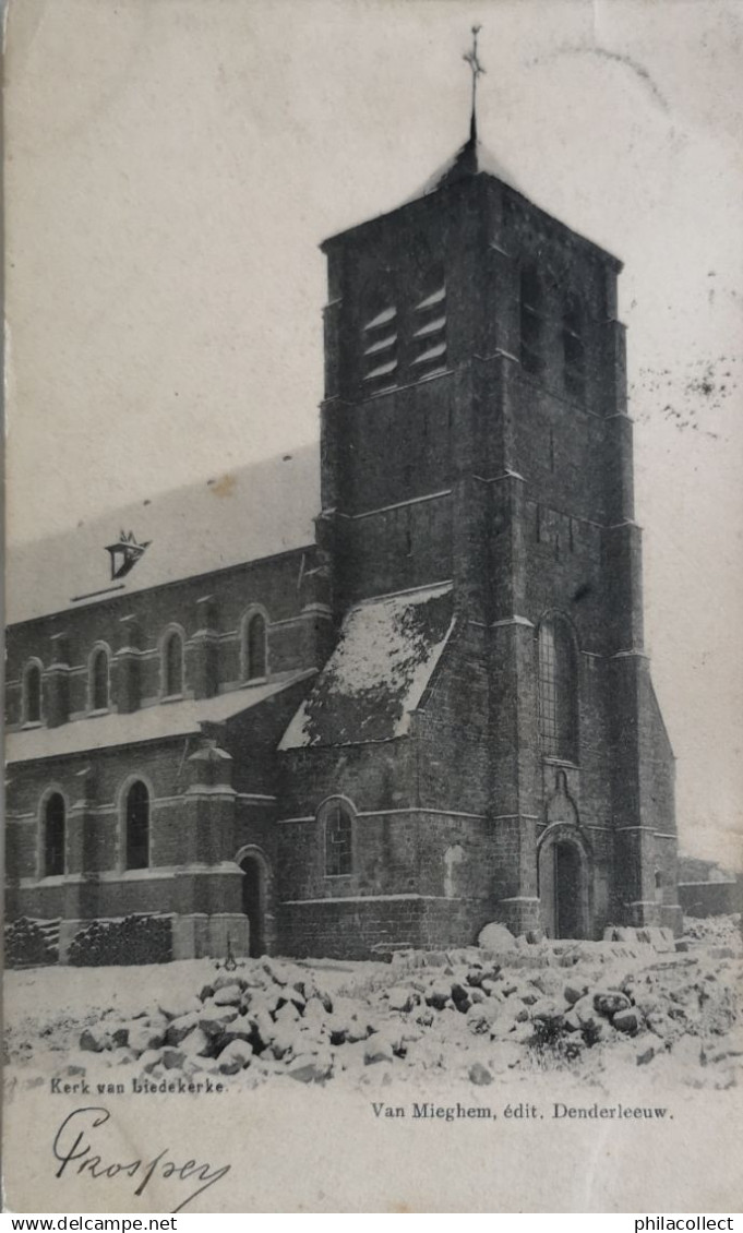 Liedekerke // Kerk in de sneeuw 1904