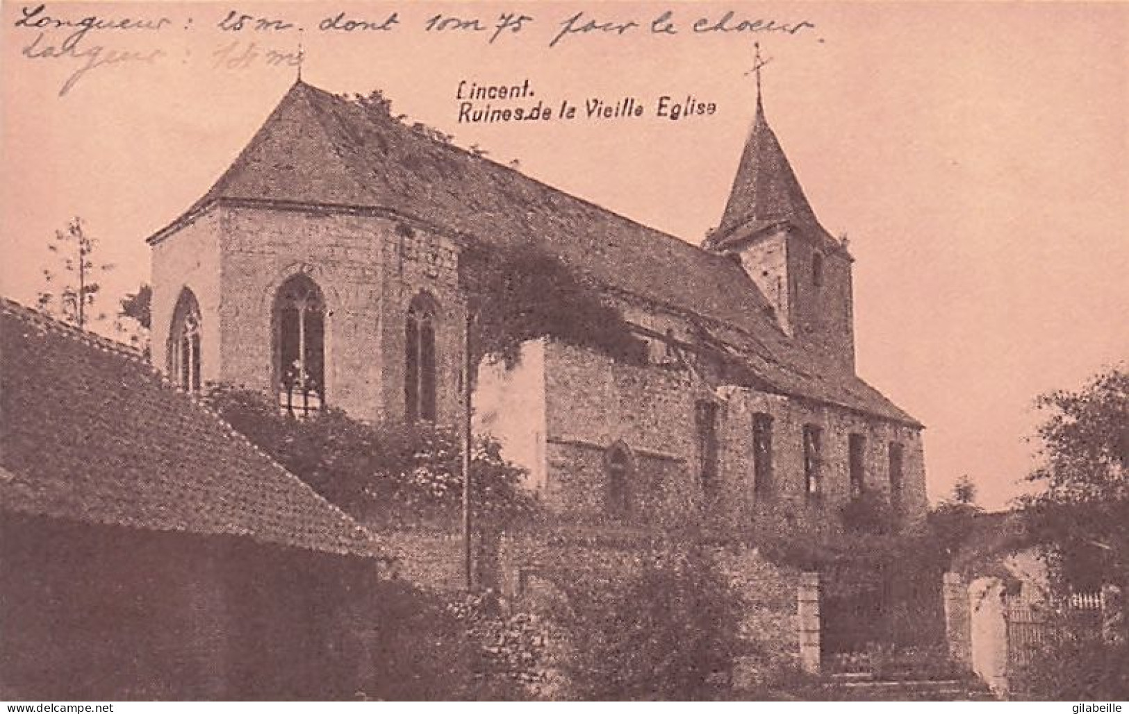 Liege - LINCENT - ruines de la vieille eglise