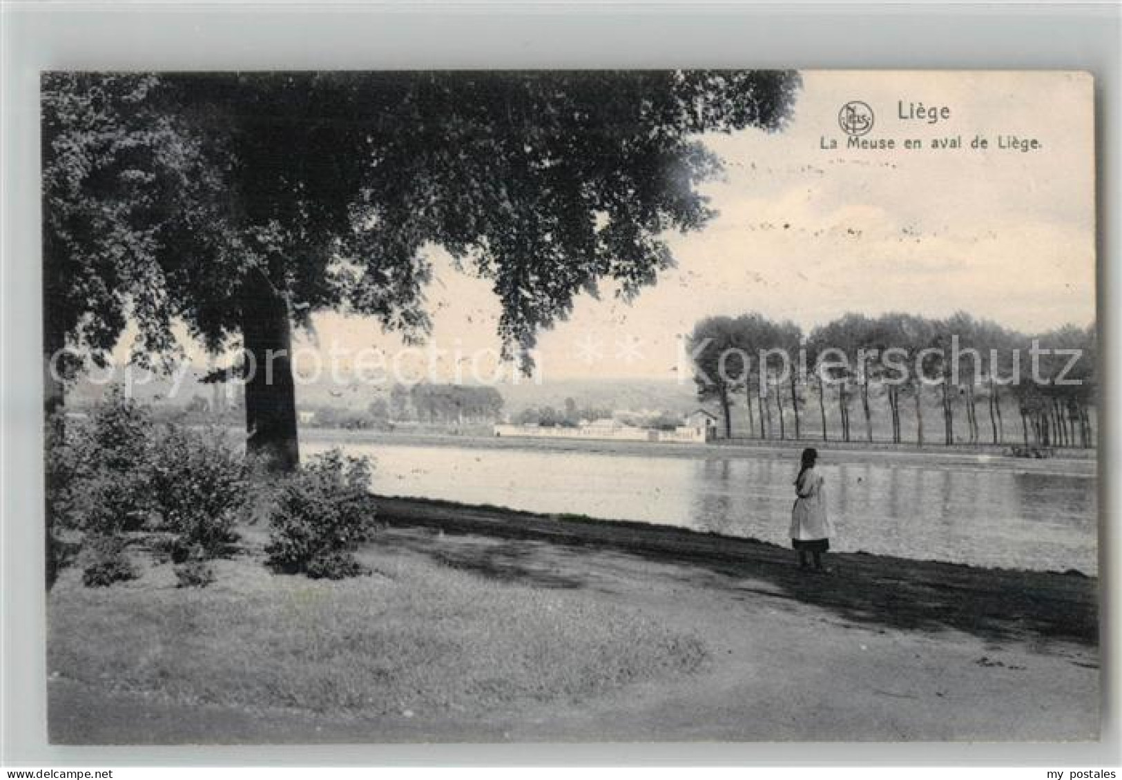 Liege Luettich La Meuse en aval de Liege