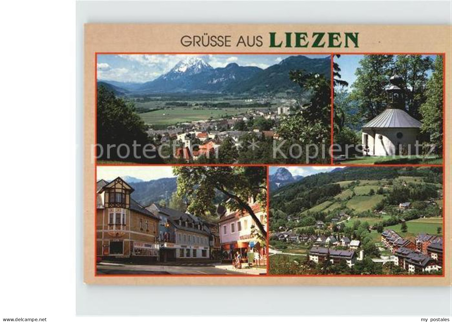 Liezen Steiermark Dorfplatz Gesamtansicht Kapelle