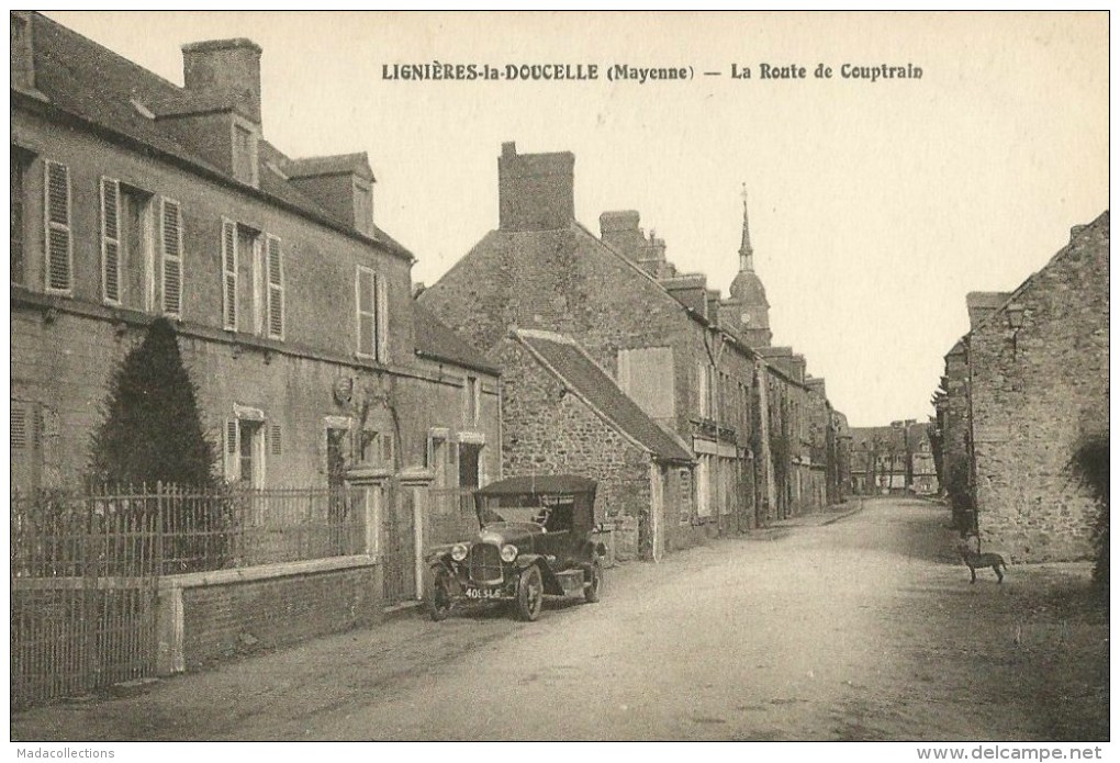 Lignières-Orgères (53.Mayenne) la route de Couptrain à Lignières-la-Doucelle