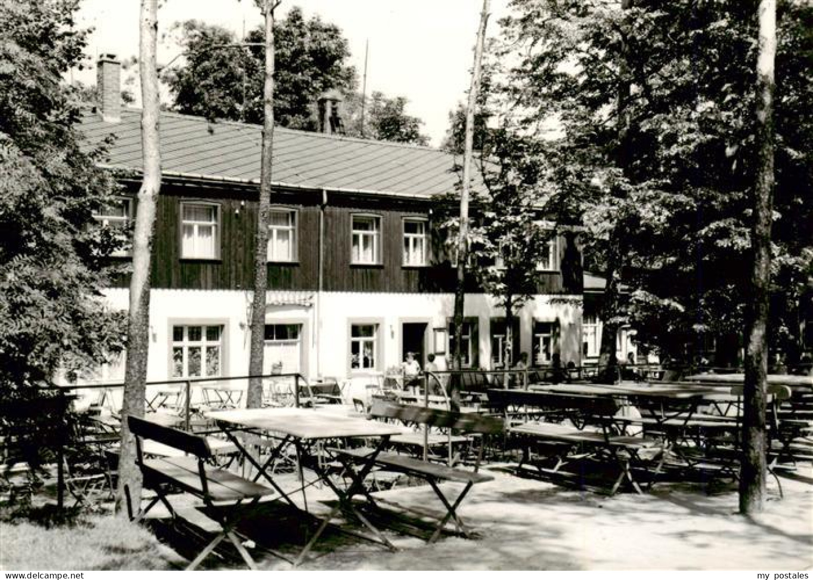Lilienstein Berggaststaette Fels Freiterrasse