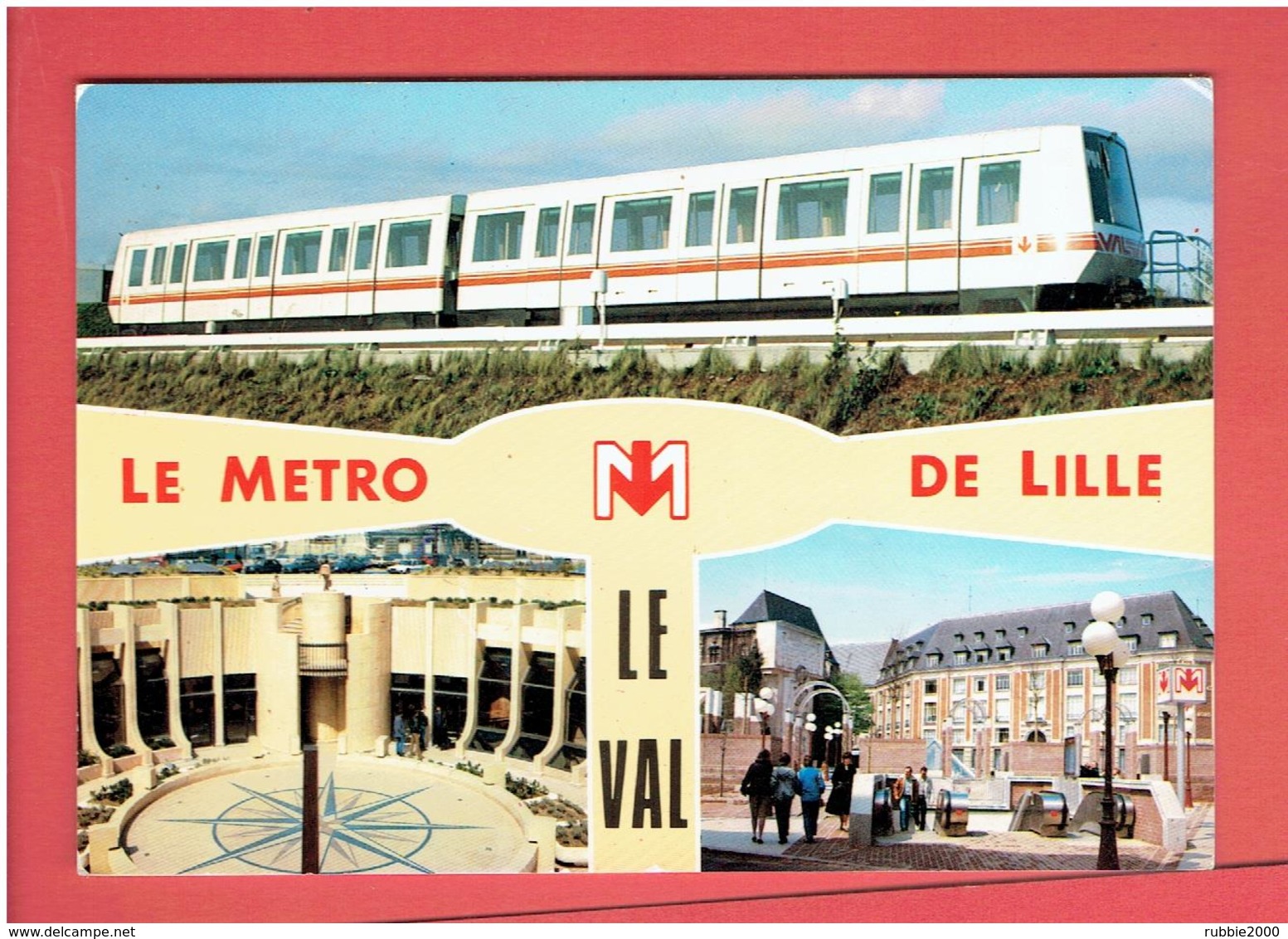 LILLE LE METRO STATIONS REPUBLIQUE ET RIHOUR CARTE EN TRES BON ETAT