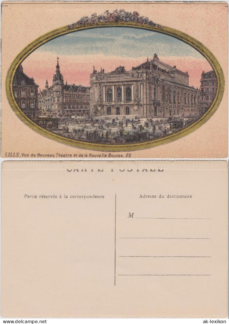 Lille Vue du Nouveau Théatre et de la Nouvelle Bourse/Theater und Börse 1915