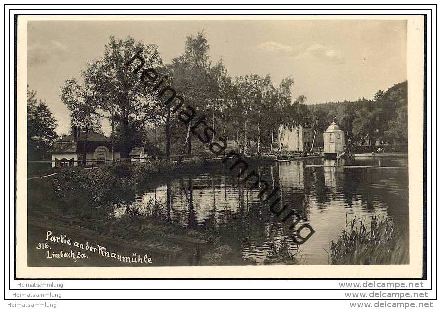 Limbach-Oberfrohna - Partie an der Knaumühle - Foto-AK