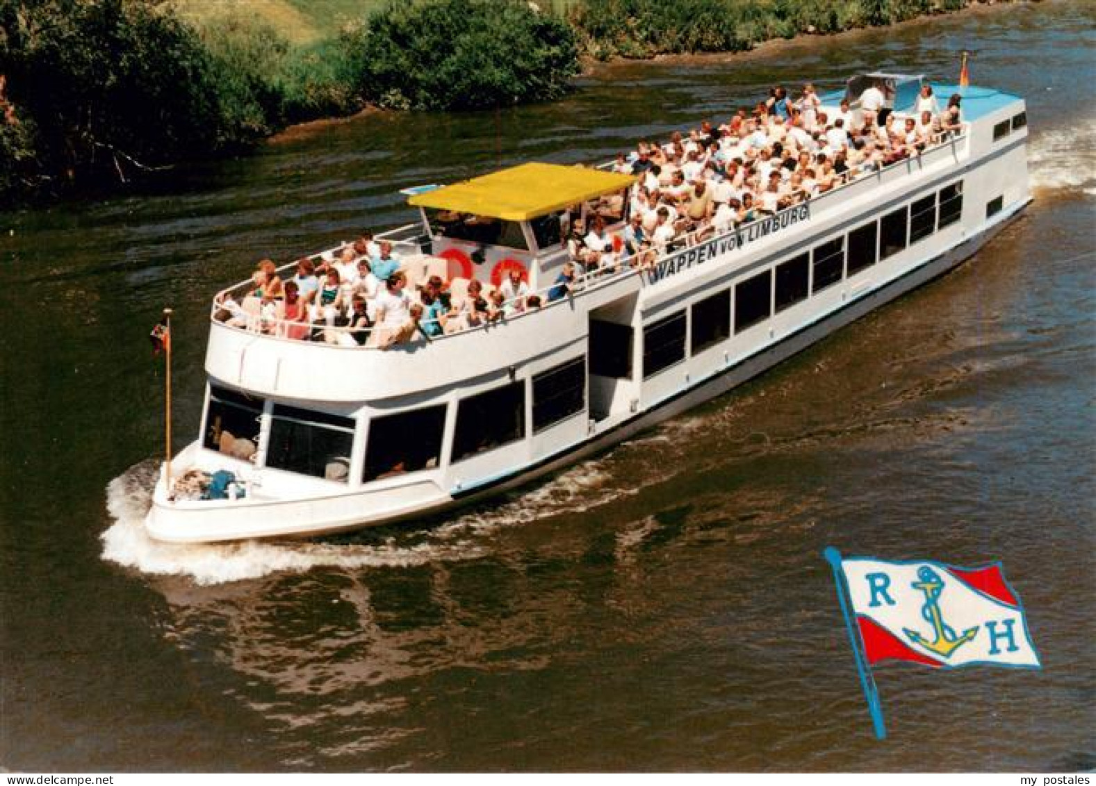 Limburg  Lahn Fahrgastschiff hans Rudolf Heldmann FGS Wappen von Limburg