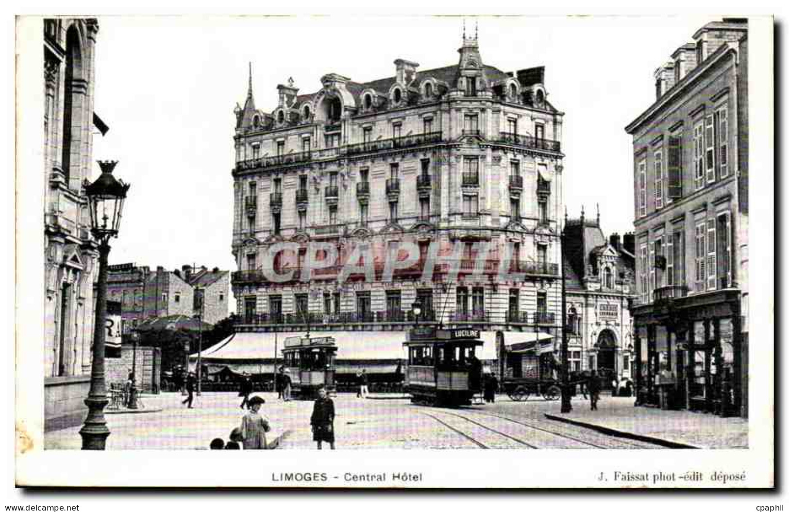 Limoges - Central Hotel - CPA
