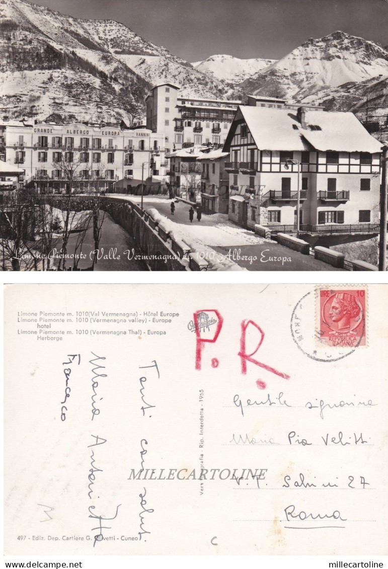 LIMONE PIEMONTE: Albergpo Europa   1956