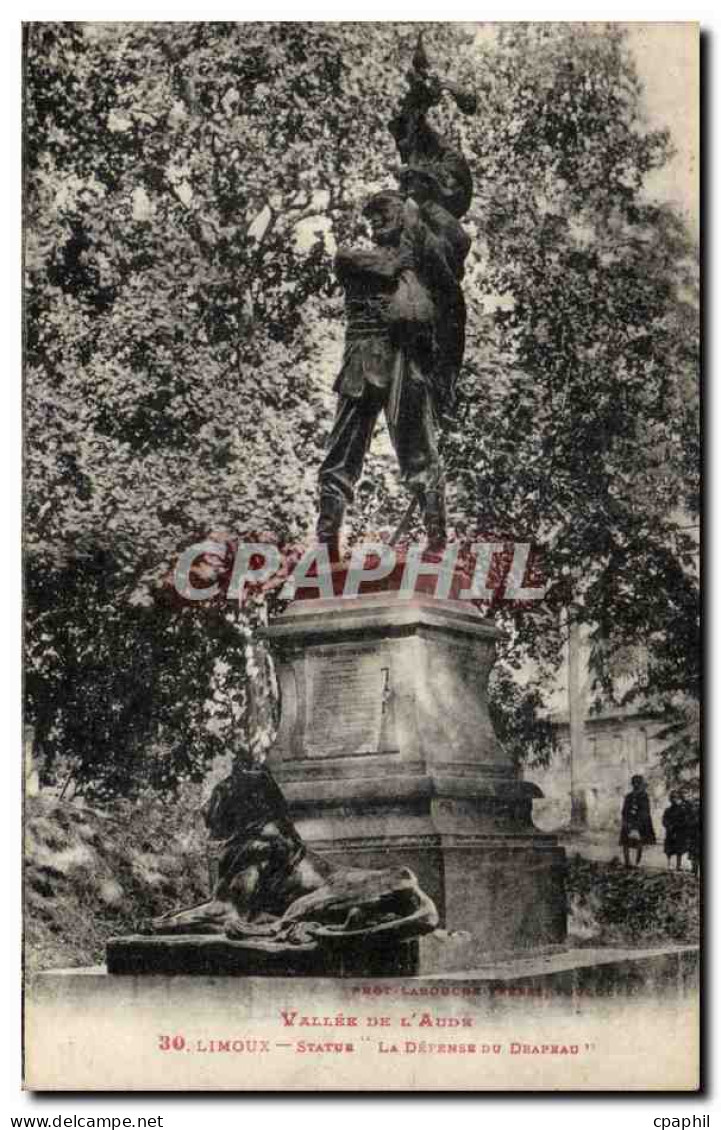 Limoux - Statue - CPA Lion