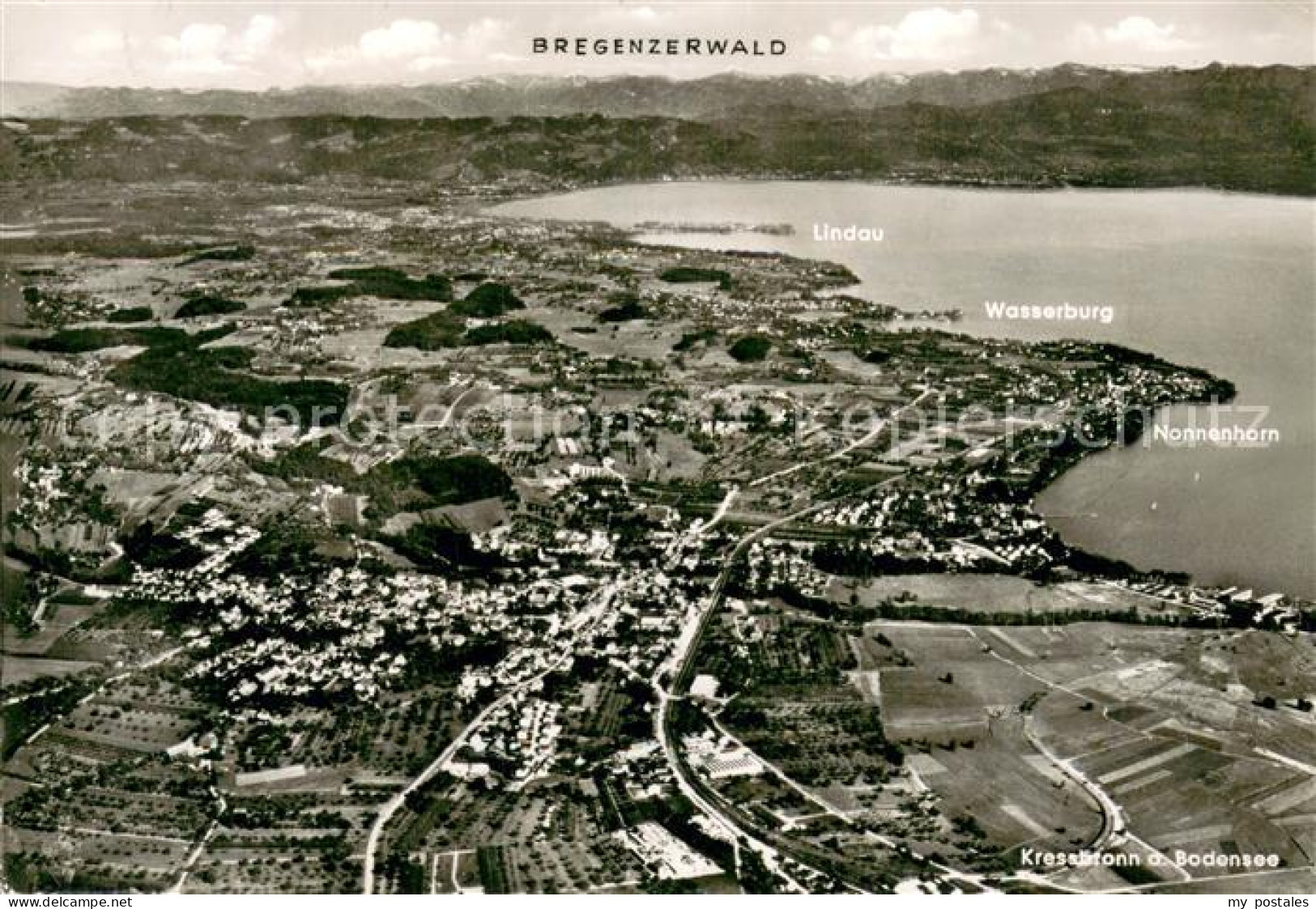 Lindau Bodensee Fliegeraufnahme Bregenzerwald Wasserburg Nonnenhorn Bodensee