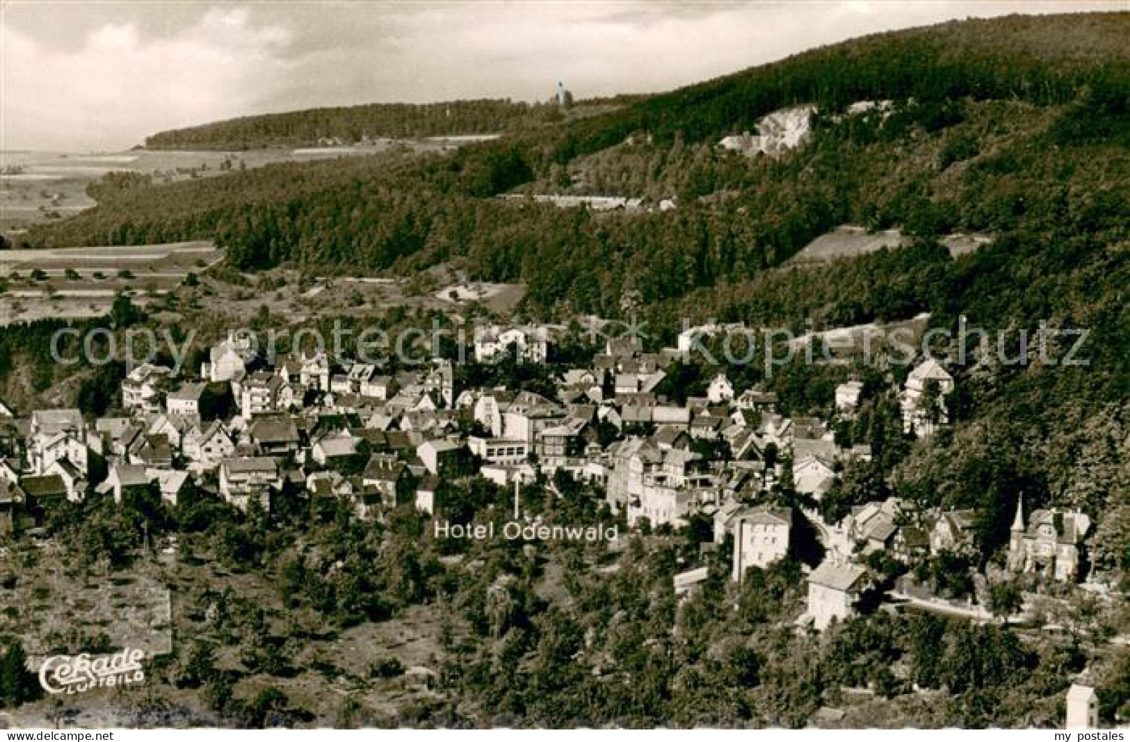 Lindenfels Odenwald Fliegeraufnahme mit Hotel Odenwald