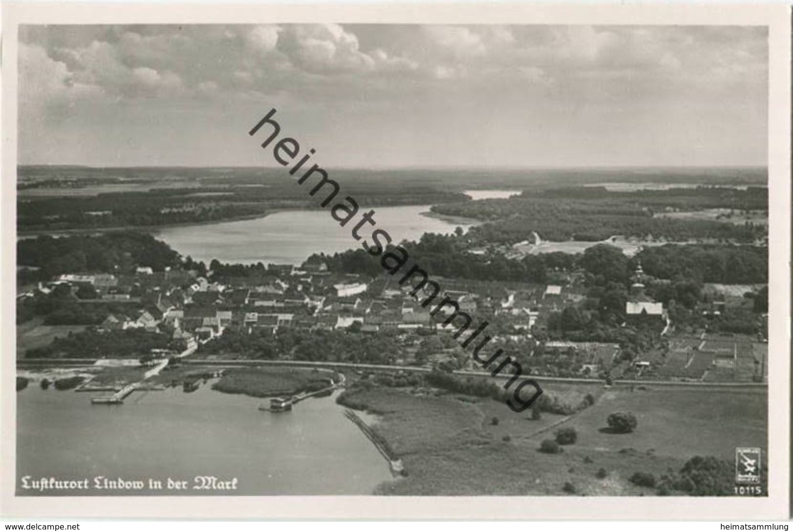 Lindow (Mark) - Fliegeraufnahme - Foto-AK 30er Jahre - Verlag Klinke & Co. Berlin