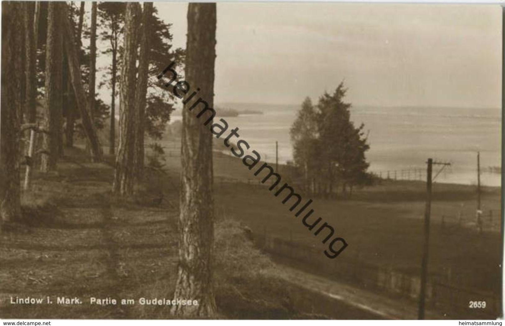 Lindow (Mark) - Partie am Gudelacksee - Foto-AK 20er Jahre