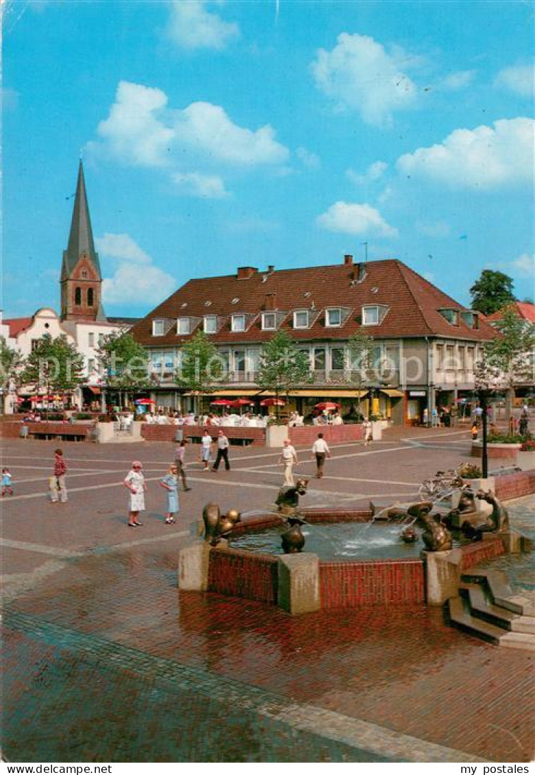 Lingen Ems Markt mit Fabelbrunnen