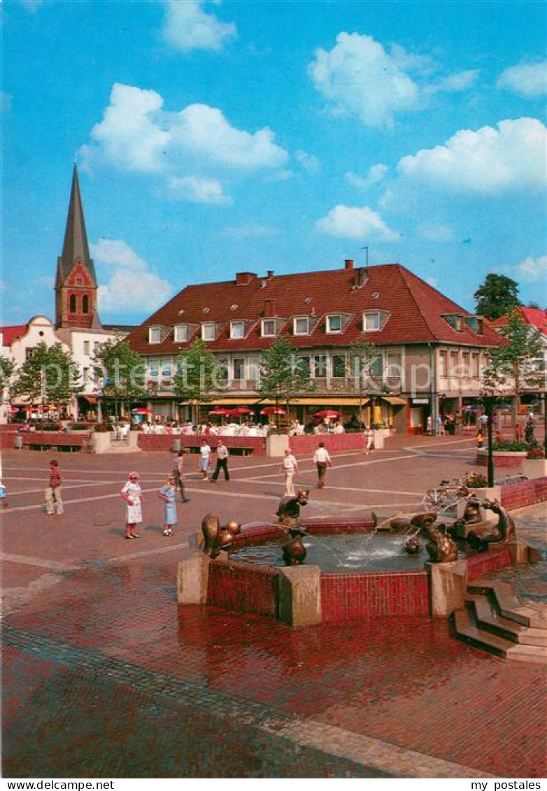 Lingen Ems Markt mit Fabelbrunnen