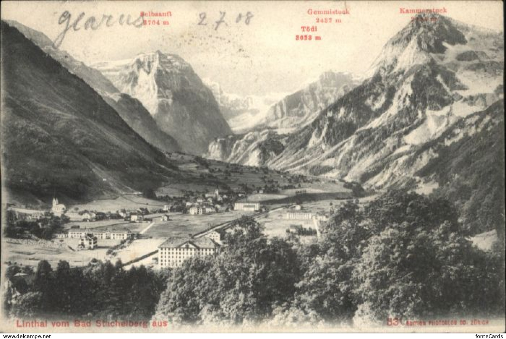 Linthal Glarus Linthal Selbsanft Gemmistock Kammerstock