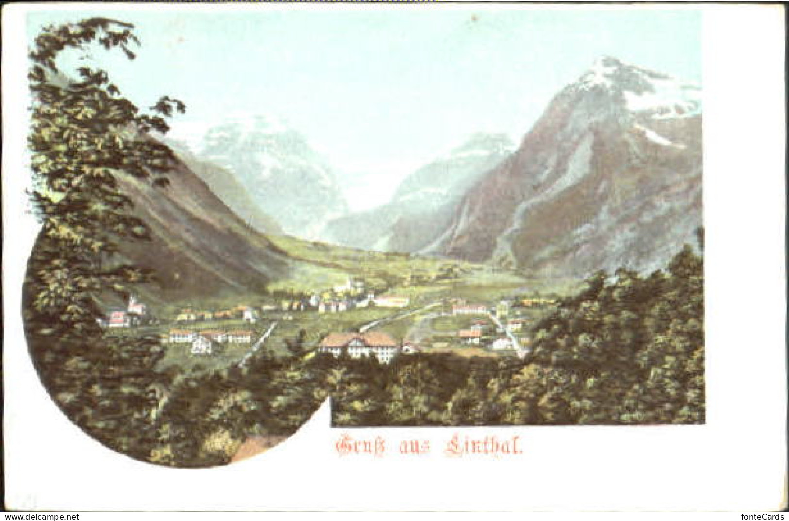 Linthal Glarus Linthal  ungelaufen ca. 1900