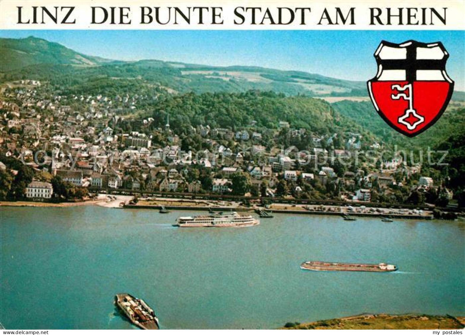 Linz Rhein Fliegeraufnahme