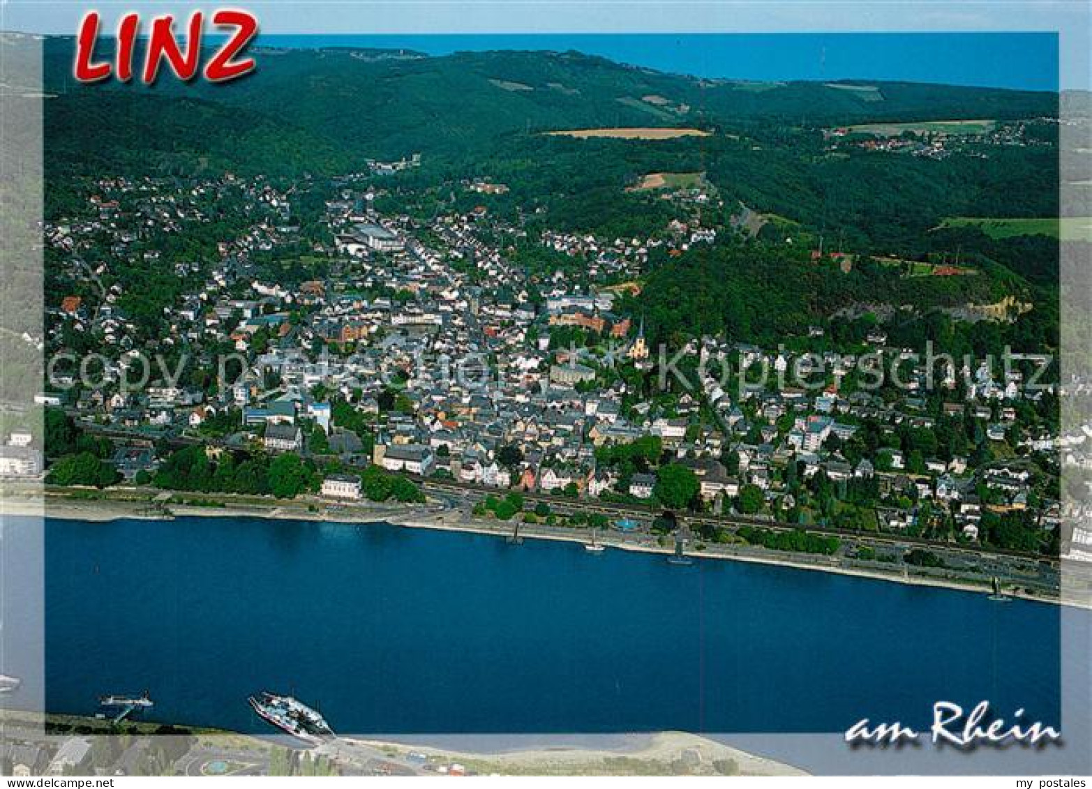 Linz Rhein Fliegeraufnahme