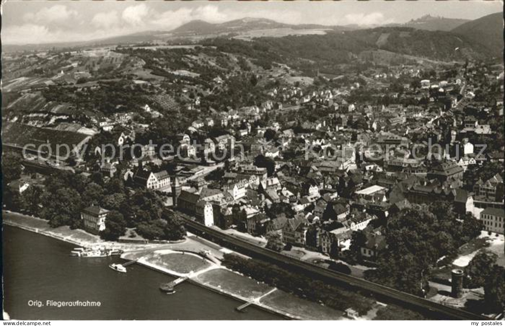 Linz Rhein Fliegeraufnahme