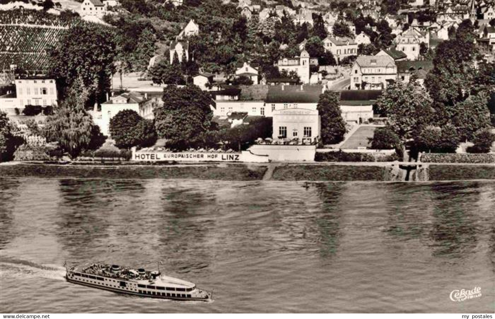 Linz Rhein Rheinland-Pfalz Luftaufnahme Hotel-Europaeischer-Hof Linz-am-Rhein Rh