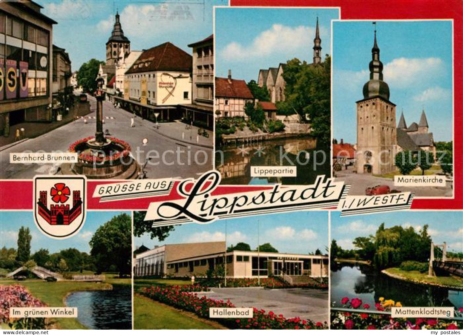 Lippstadt Bernhard Brunnen Marienkirche Hallenbad Mattenklodtsteg