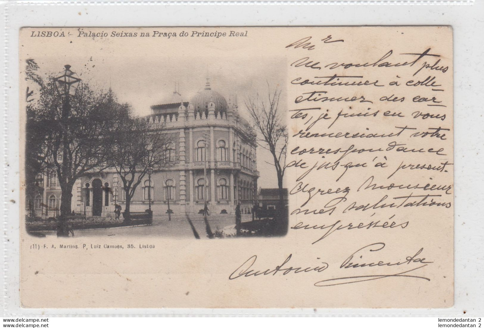 Lisboa. Palacio Seixas na Praça do,Principe Real. *