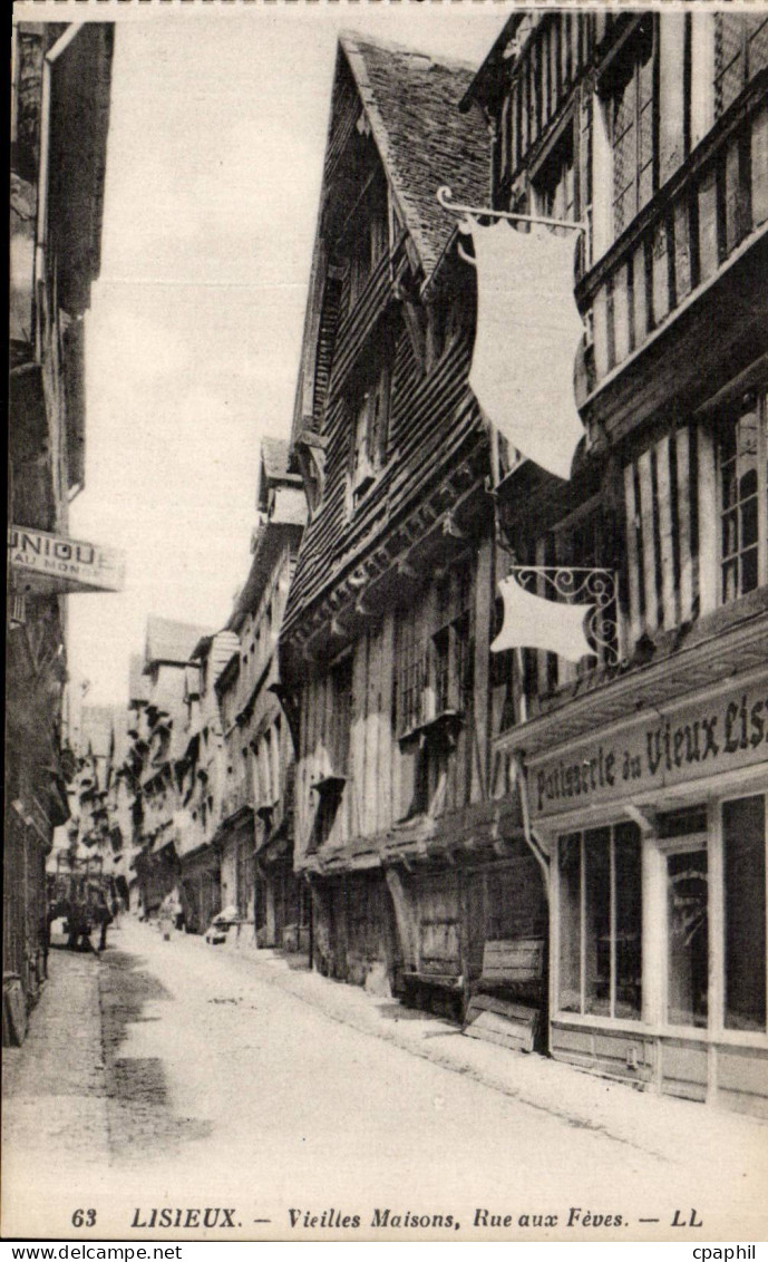 Lisieux CPA Vieilles maisons Rue aux Feves Patisserie du Vieux Lisieux