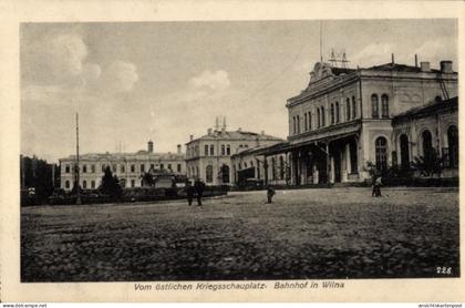 CPA Vilnius Wilna Litauen, Bahnhof