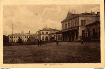 CPA Vilnius Wilna Litauen, Bahnhof