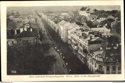 CPA Vilnius Wilna Wilno Litauen, Blick in die Georgstraße