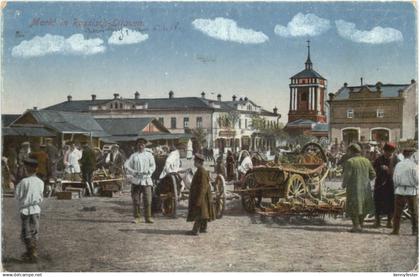 Markt in Russisch Litauen - Feldpost