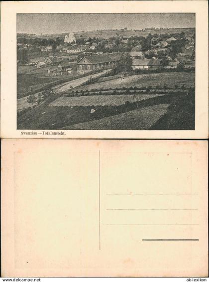 Postcard Swenzian Święciany Stadtpartie - Litauen Lietuvos 1917