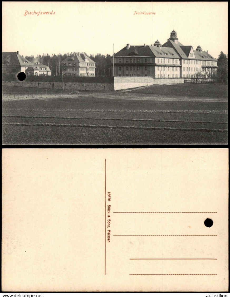 Litho AK Bischofswerda deutsch/Bischofswerda Trainkaserne 1915/1914