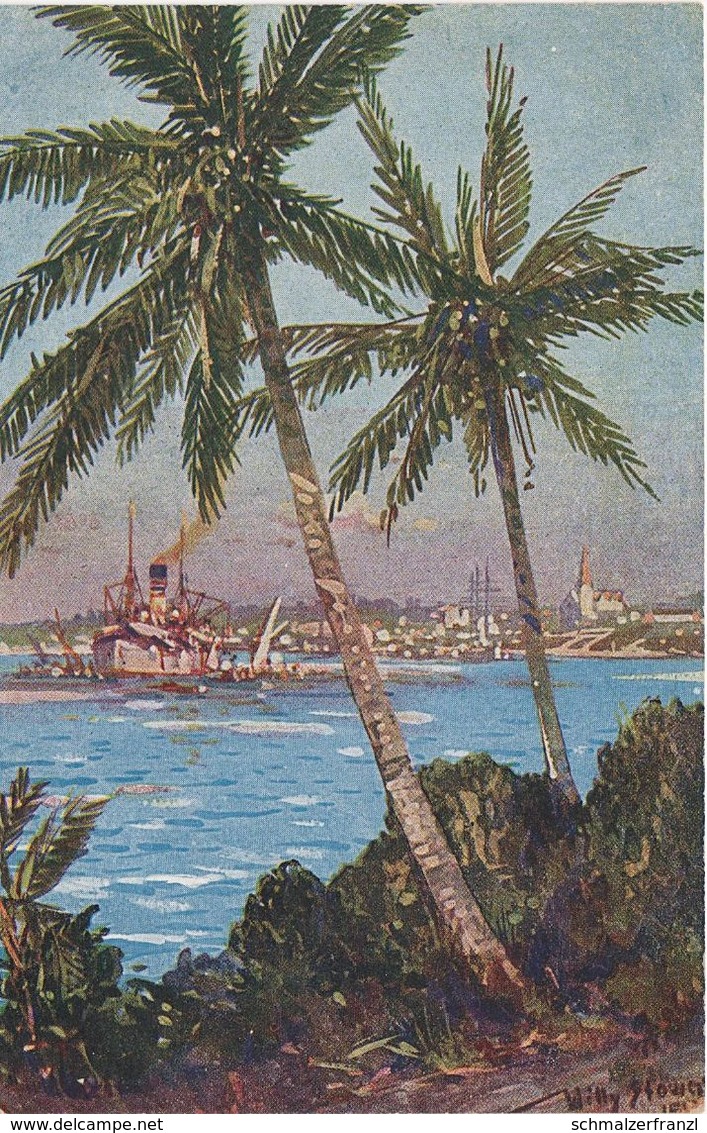 Litho AK Kolonialkriegerdank Daressalam دار السلام Ostafrika Deutsche Kolonie Schutzgebiet Deutsch DOA Tansania Tanzanie