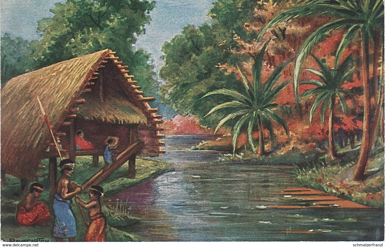 Litho AK Kolonialkriegerdank Neumecklenburg Neu Mecklenburg Südsee Deutsche Kolonie Schutzgebiet Deutsch Papua Neuguinea
