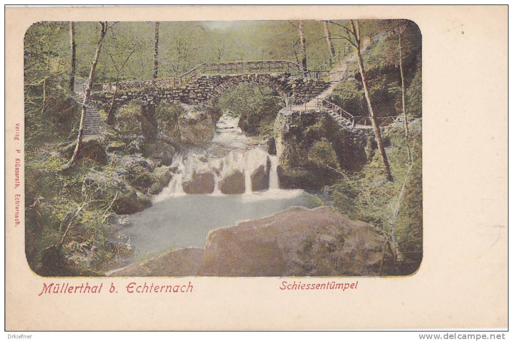LITHO: Müllerthal bei Echternach, Schiessentümpel, um 1902