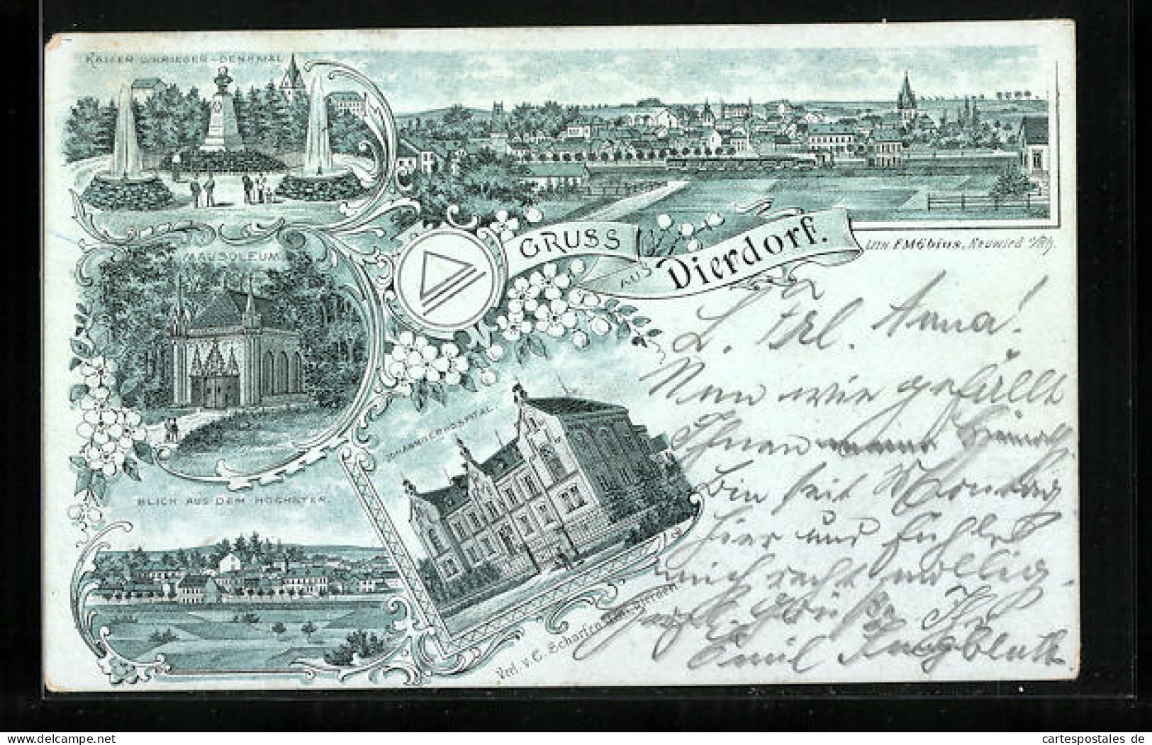 Lithographie Dierdorf, Johanniter Hospital, Mausoleum