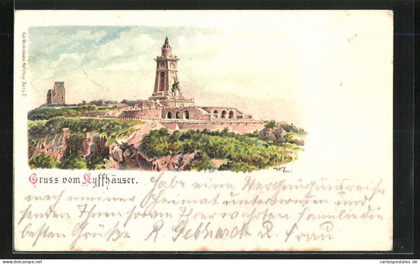 Lithographie Kyffhäuser, Kyffhäuser-Denkmal