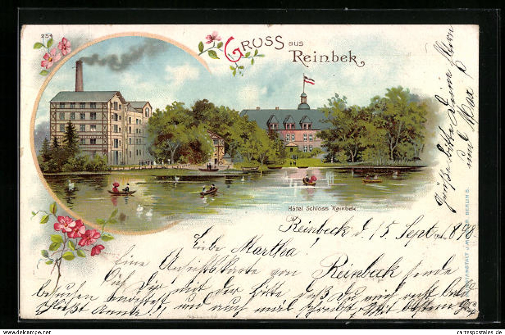 Lithographie Reinbek, Hotel Schloss Reinbek
