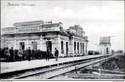 CPA Pilwischki Litauen, Bahnhof