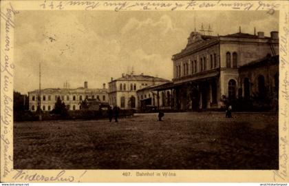 CPA Vilnius Wilna Litauen, Bahnhof