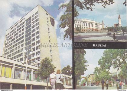 LITHUANIA - Siauliai, Hotel, Pergales Square, Vilnius Street, Postcard