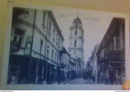 !  alte Ansichtskarte Wilna, Vilnius, Johannstraße, Geschäfte, Litauen