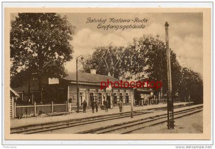 KOSLOWA RUDA-BAHNHOF-Ansichtskarte1Weltkrieg LITAUEN-Militaria