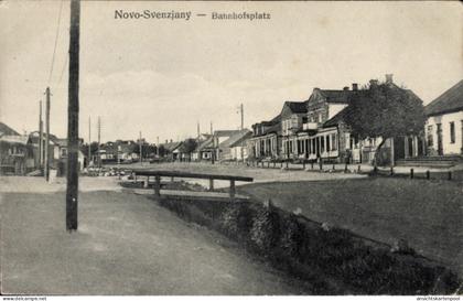 CPA Novo Svenzjany Litauen, Bahnhofsplatz