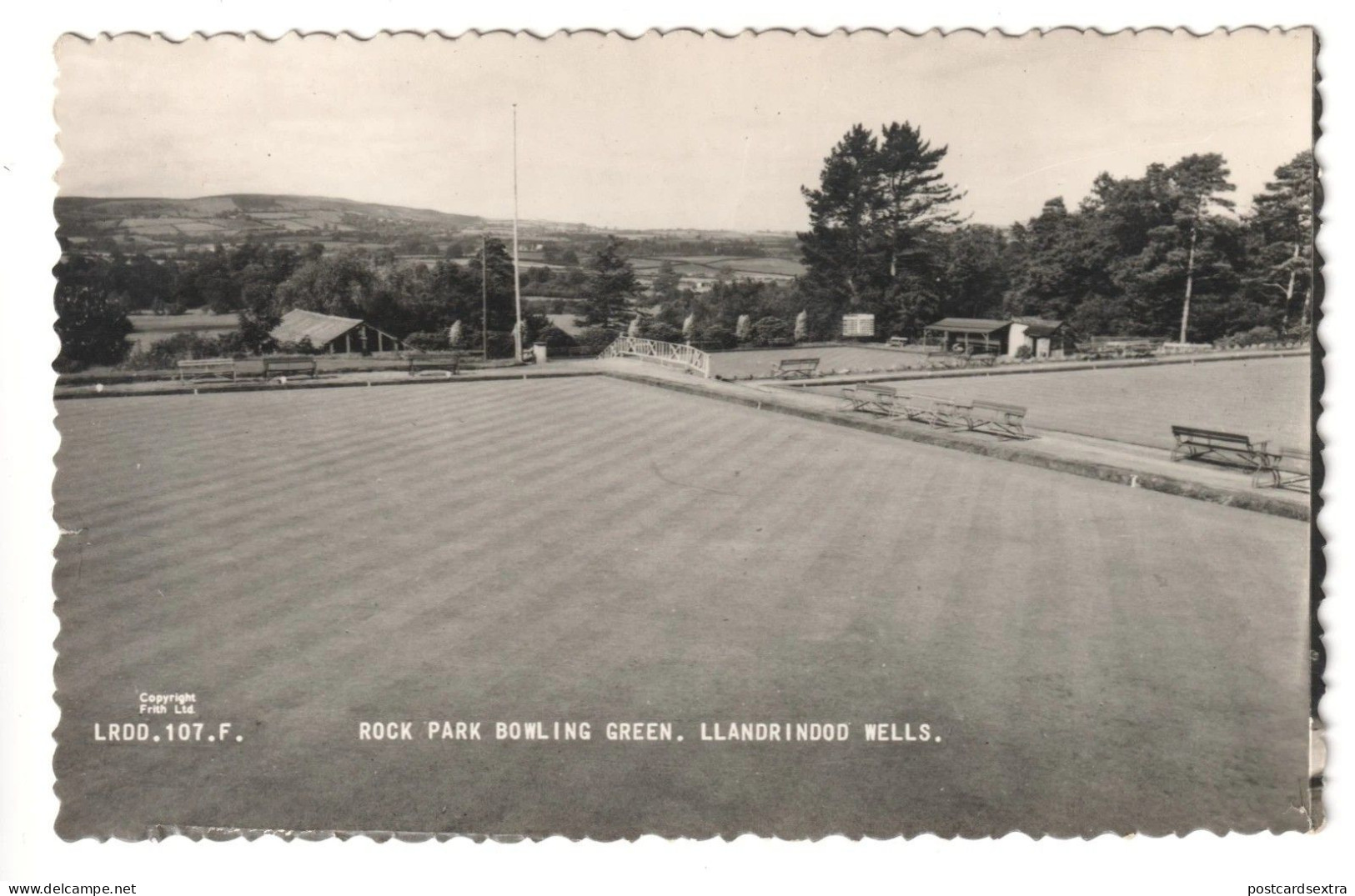 Llandrindod Wells - Rock Park Bowling Green - 1950s or 60s Radnorshire postcard